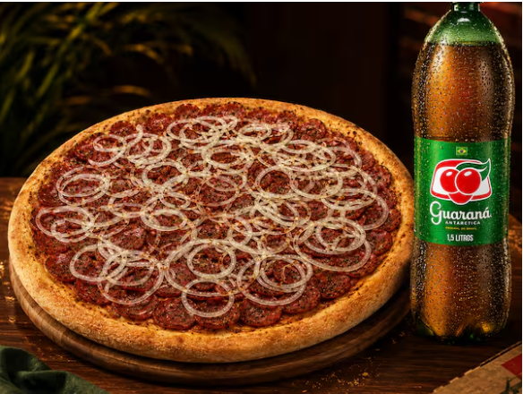 Pizza de Calabresa + Guaraná Antártica