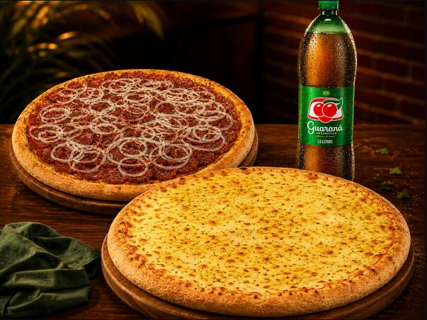 2 Pizzas + Refrigerante Guaraná Antática