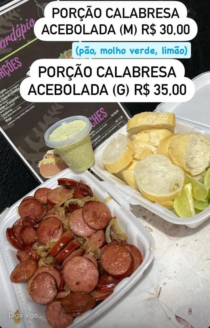 Porção calabresa acebolada